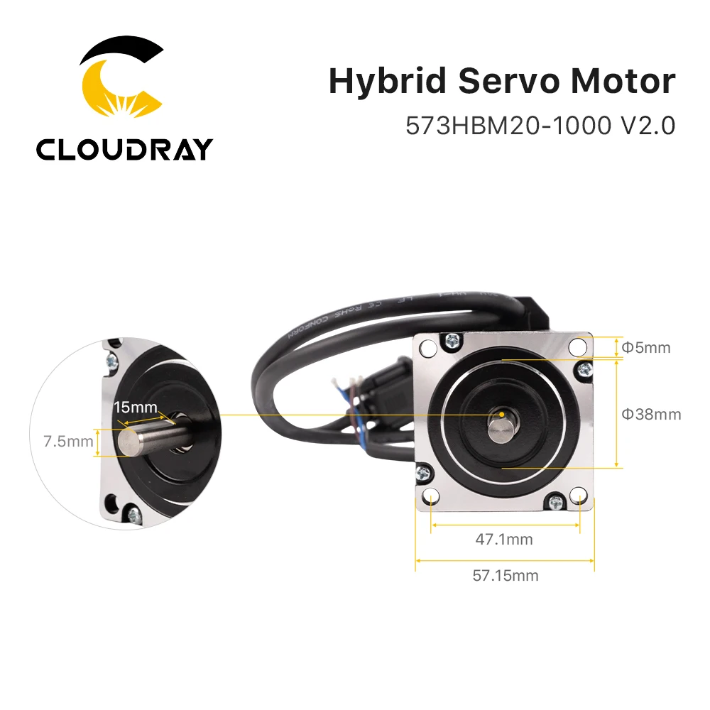 Cloudray Leadshine 573HBM20-1000 V2.0 CL57C-3YD 2.0 nema23 3 Phase Hybrid Servo Closed Loop