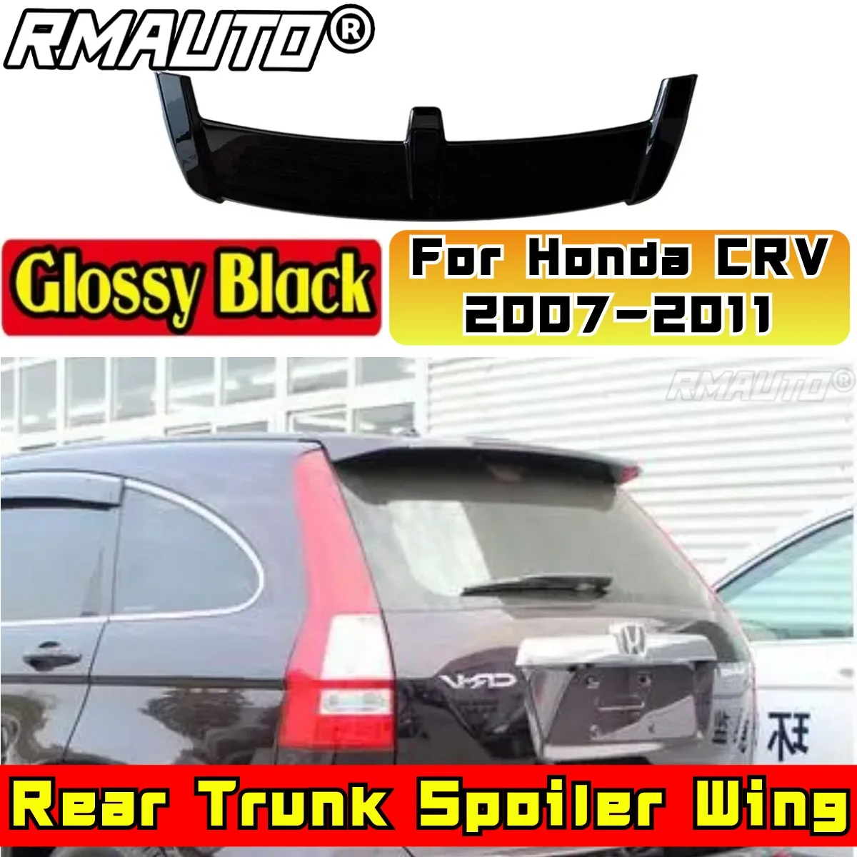 

Car Rear Roof Spoiler Exterior Part ABS Plastic Car Rear Spoiler Wing For Honda CRV 2007 2008 2009 2010 2011 Car Accessories