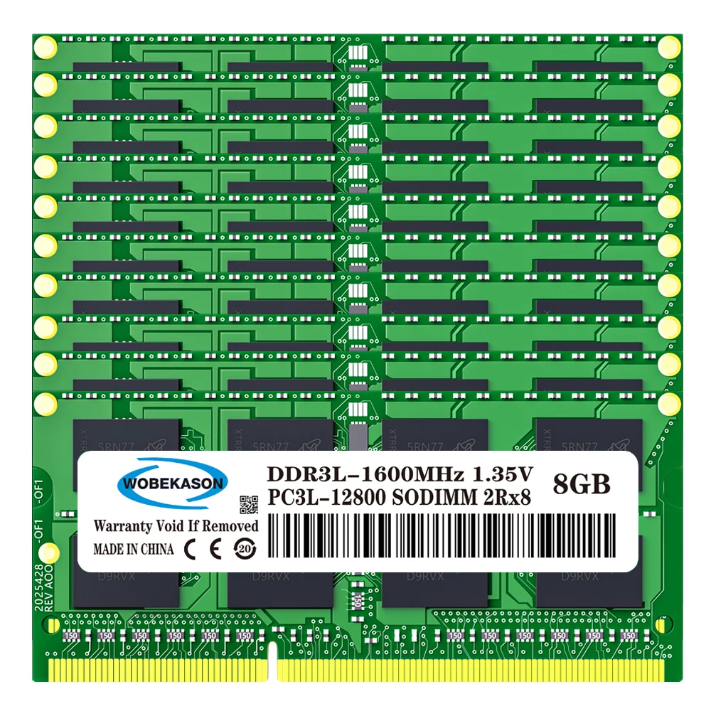 

10 шт. DDR3L ноутбук 8 ГБ 4 ГБ памяти Ram 1066 1333 1600 МГц PC3L 8500 10600 12800 1,35 В 204 контакта оперативная память для ноутбука SODIMM