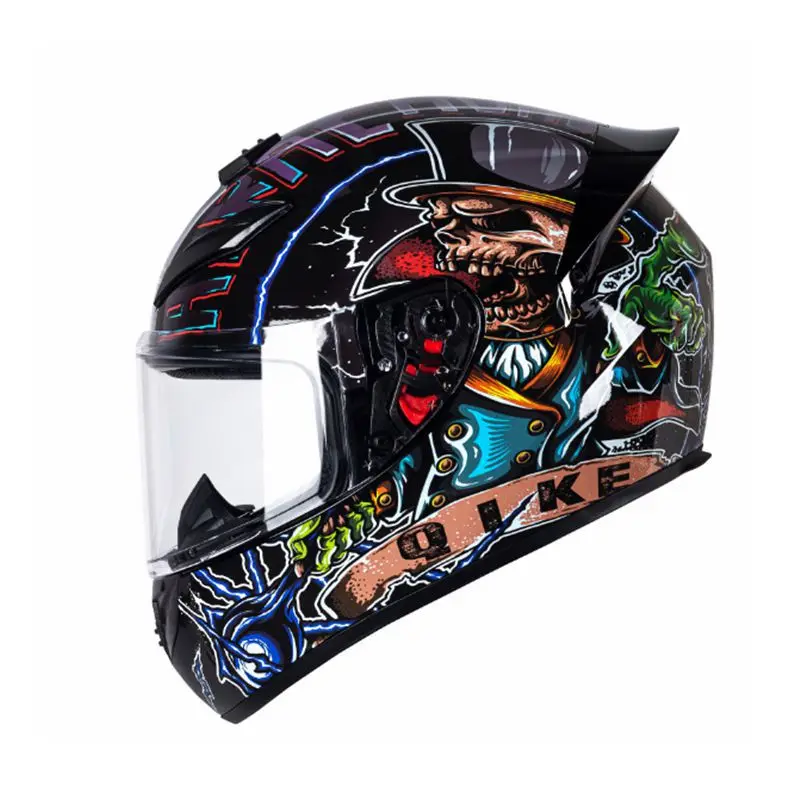 Casco de motocicleta Dot Cruise Retro Motocross Casco de cara completa hombres y mujeres Casco para las cuatro estaciones Casco de montar Casco Capacete