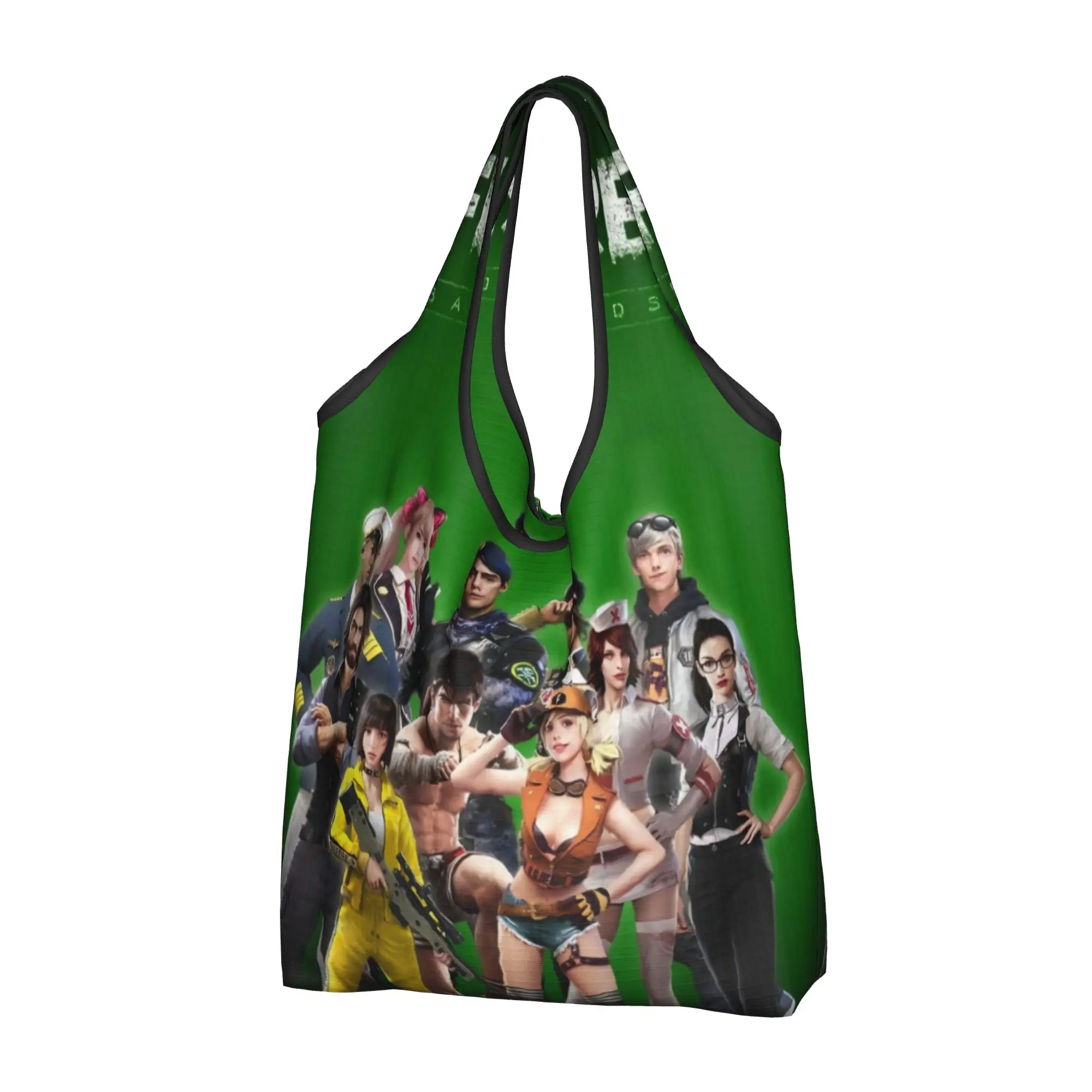 Cute Printed Garena Free Fire Game  Tote Shopping Bag Portable Shopper Shoulder  Handbag