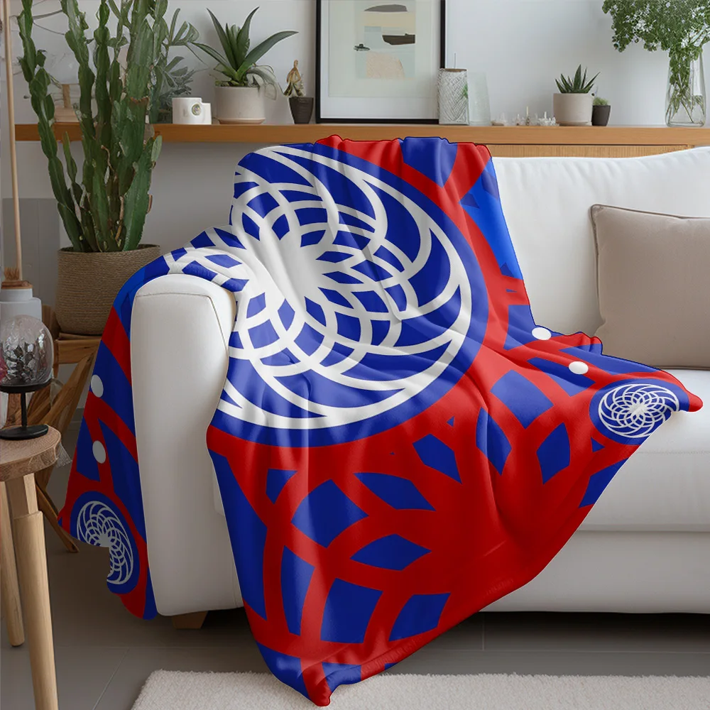 Boho Mandala Snowflake Fleece Blanket Scatter Print Throw Soft Warm Cozy Decorative Bed Blanket Gift