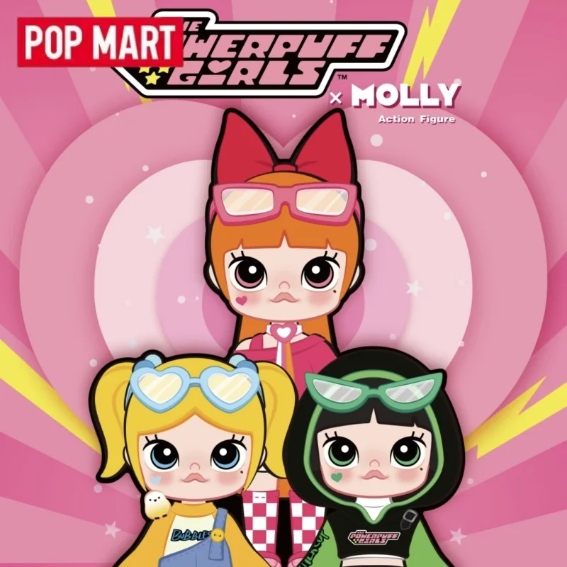 البوب مارت مولي x القوة الفتيات سلسلة عمل الشكل BJD لعبة أنيمي عمل الشكل تخمين حقيبة حلية التماثيل ديكور المنزل