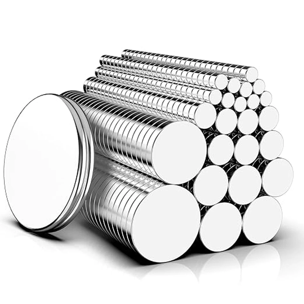 

5 Different Sizes 100Pcs Small Refrigerator Magnets, Tiny Round Disc Fridge Magnets for Office