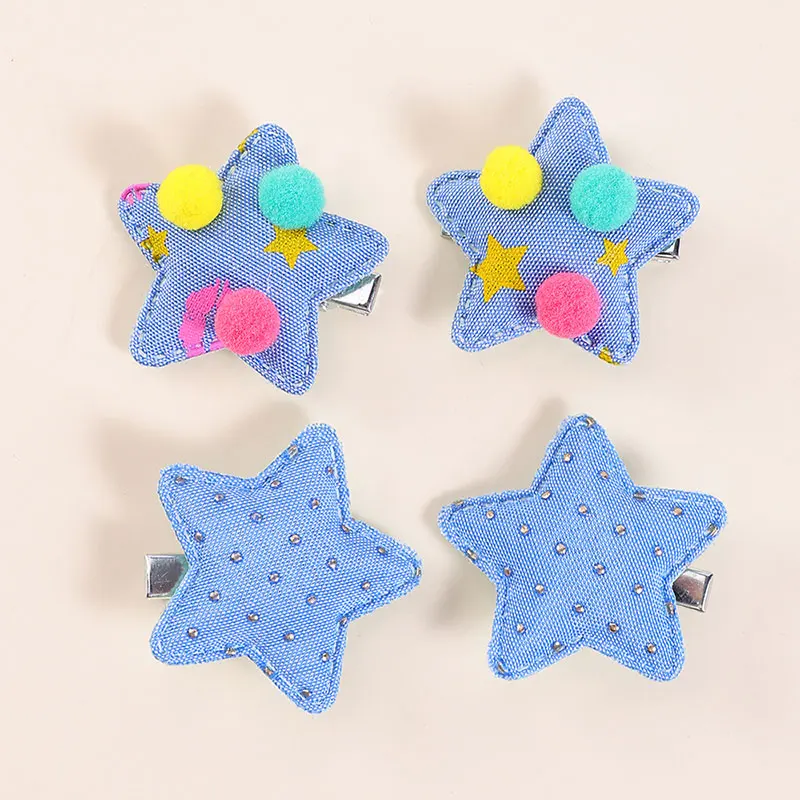 4 Stuks Schattige Ster Haar Clips Kids Kawaii Konijn Haarspelden Mooie Haarspeld Haarspeldjes Cartoon Hoofddeksels Baby Nieuwe Haaraccessoires