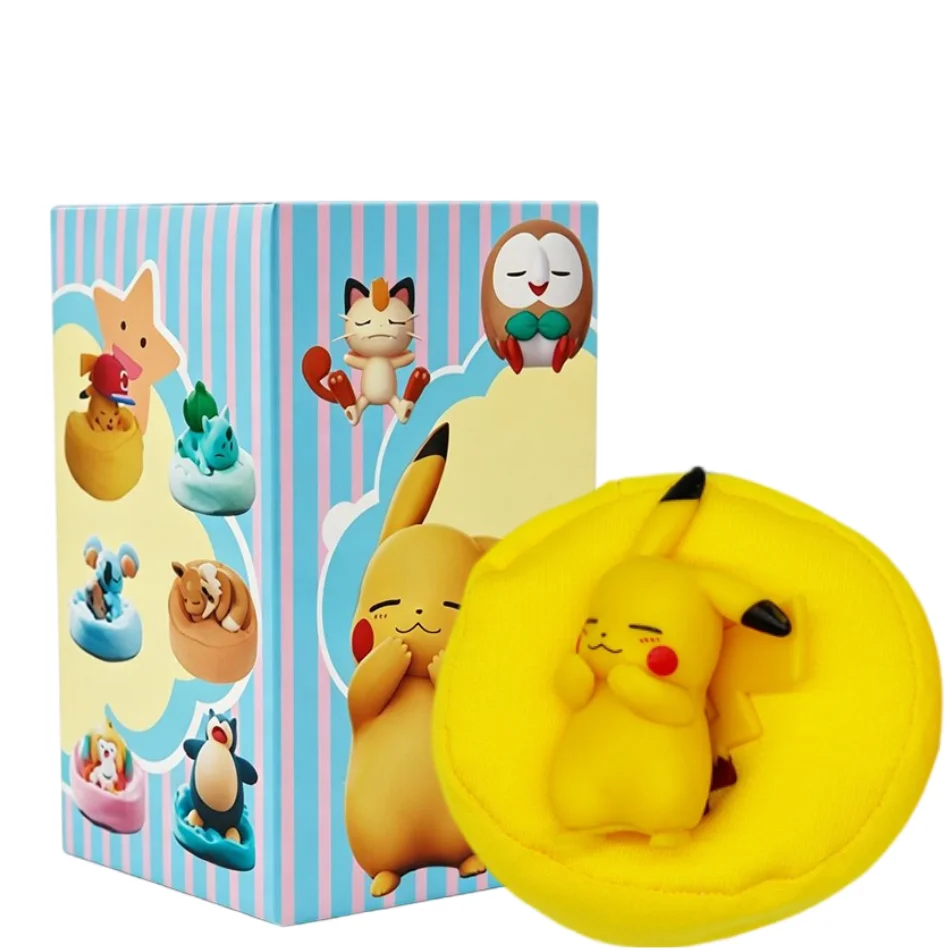 Anime Pokémon Blind Box Modellfigur 1-12 Stück Pikachu Schlaf-Serie Innenraumfigur Schlafende Position Spielzeug Geschenk für Freunde – Detail 15