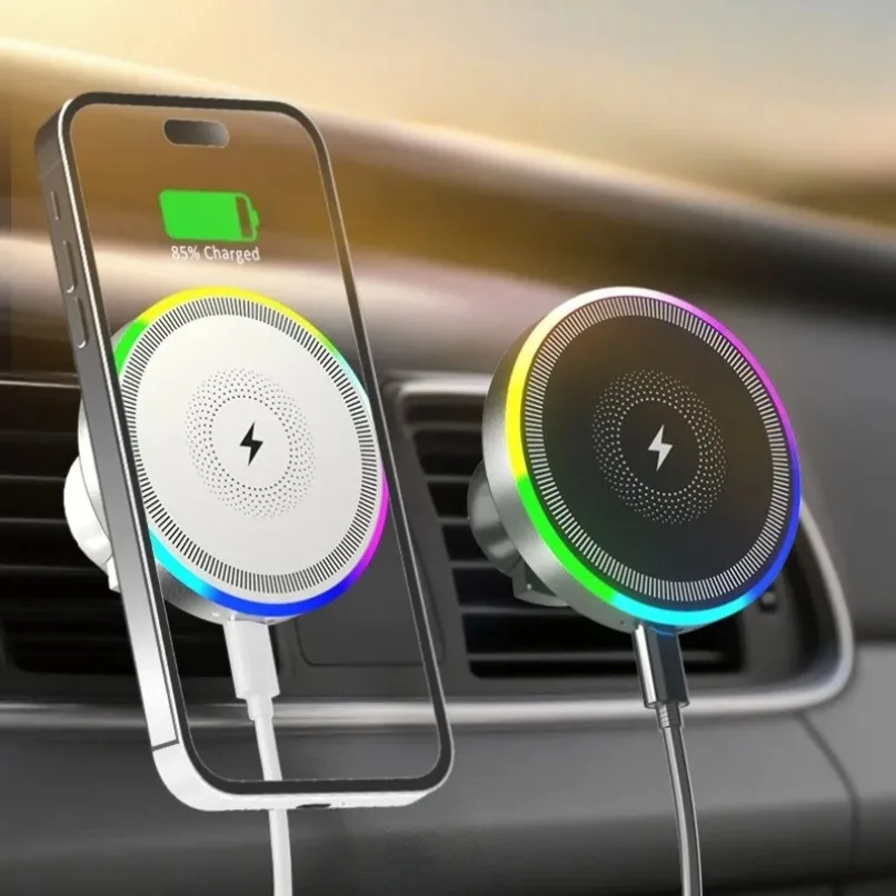 Magnetic Wireless Charger Car 360 Rotation Air Vent Phone Ho