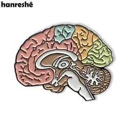 Hanreshe Newest Anatomy Medical Brain Brooch Delicate Colorful Enamel Lapel Badge Pins Medicine Jewelry for Doctors Nurses