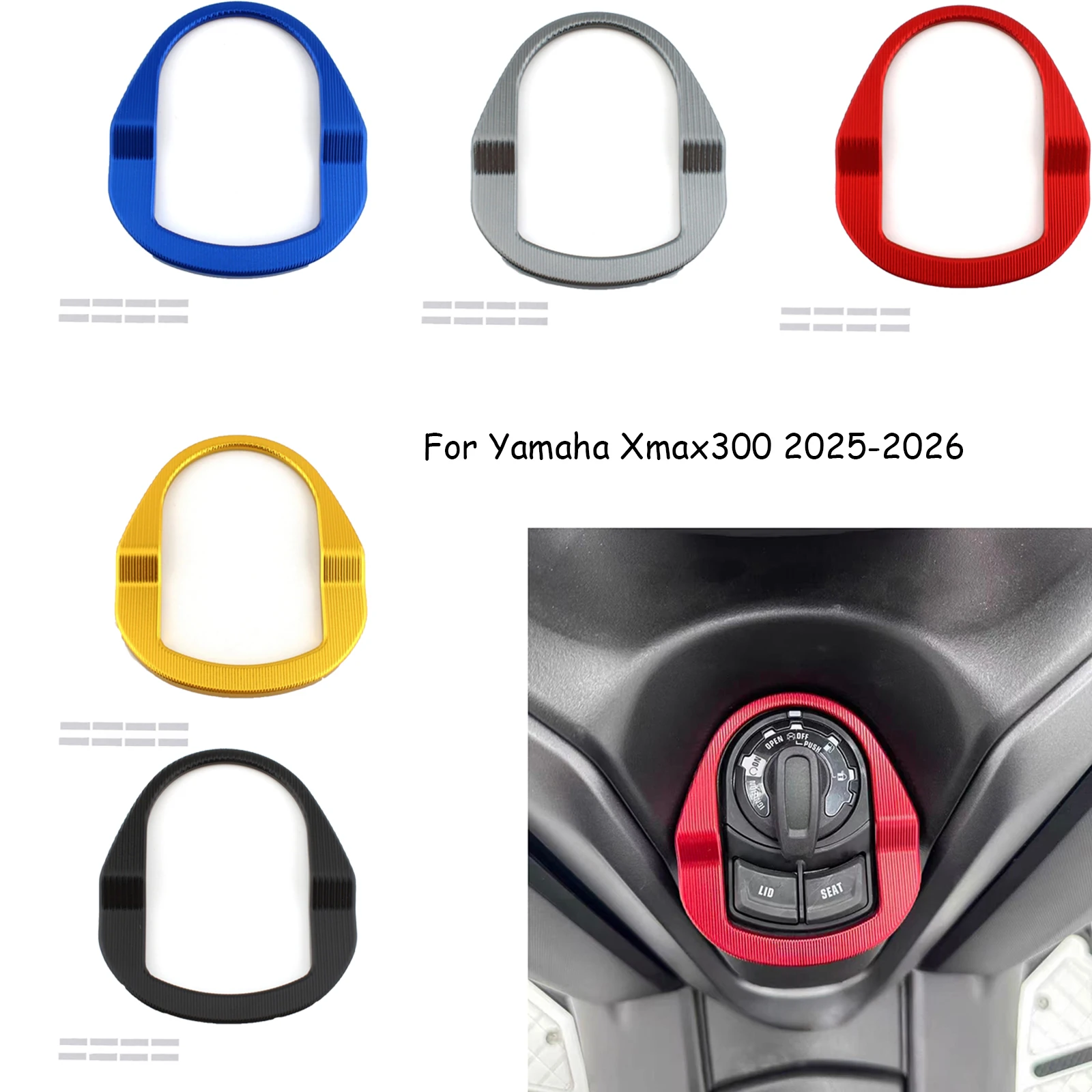 

Motorcycle Decorative Cover Screen Dashboard Electric Door Lock Switch Cover Cap Protector For Yamaha - Xmax300 2025-2026