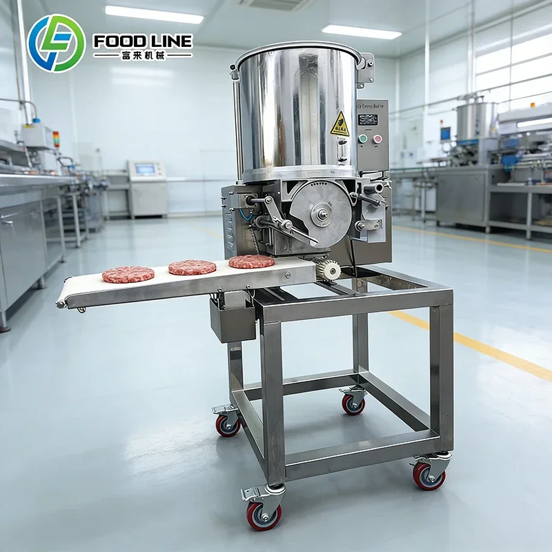 Customized High Speed Automatic Patty Forming Machine 4000pcs/Hour Beef Chicken Meat Pie Maker for Commercial