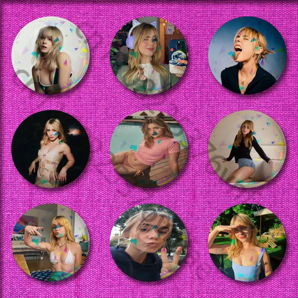 

C-Clara Galle Actress Model Badge For 75mm 25mm 32mm 44mm 58mm Round Pin Brooch Insignia Cover Hat Cap