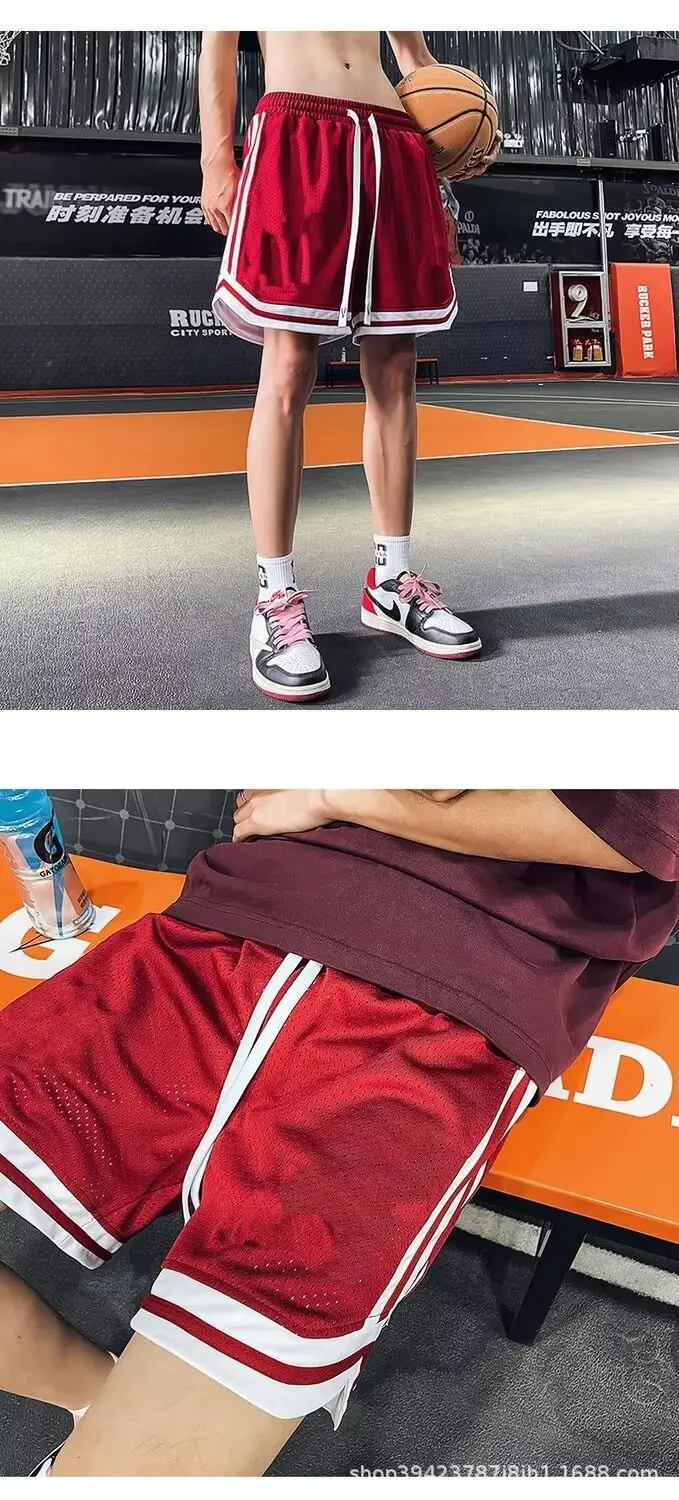2024 Summer Loose Basketball Running Shorts Men High Quality Elastic Waist 5 Colors Sport Clothes Quick Dry Training Shorts