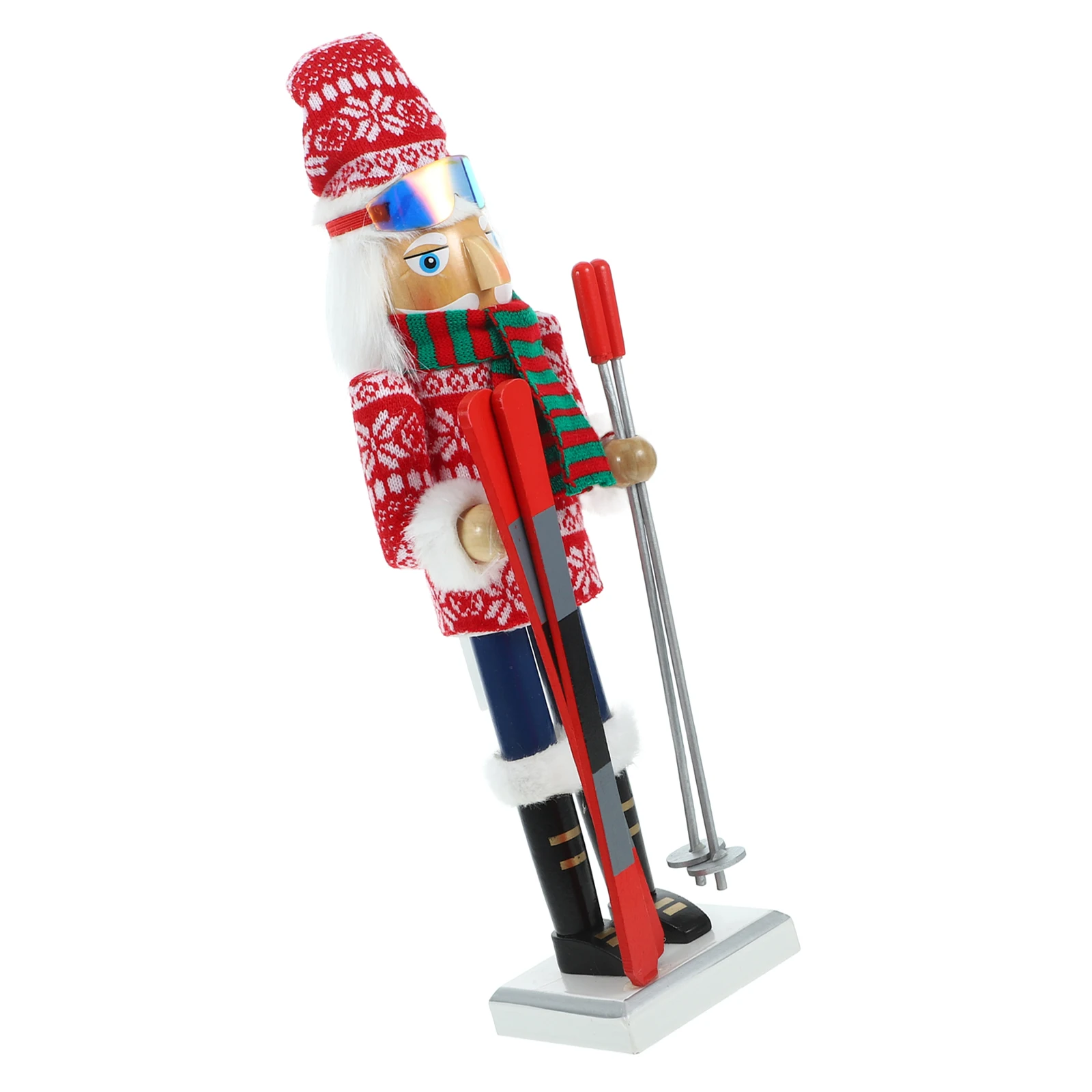 

Scarf Ski Boy Crafts Nutcracker Decorations Figure Table Nutcrackers Figurines Artificial Soldier