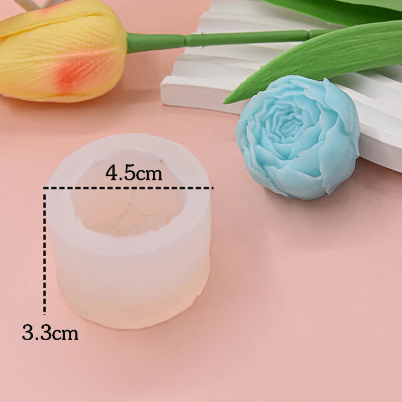 3D Flowers Silicone Candle Mold DIY Rose Ice Cube Soap Chocolate Cake Decoration Baking Mold Handmade Gypsum Resin Clay Made