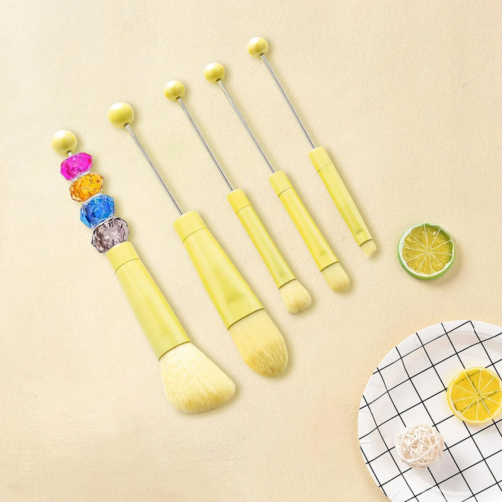 부드러운 합성 섬유 DIY 금속 튜브가 포함된 5x 비즈 아이섀도 브러쉬 편안함