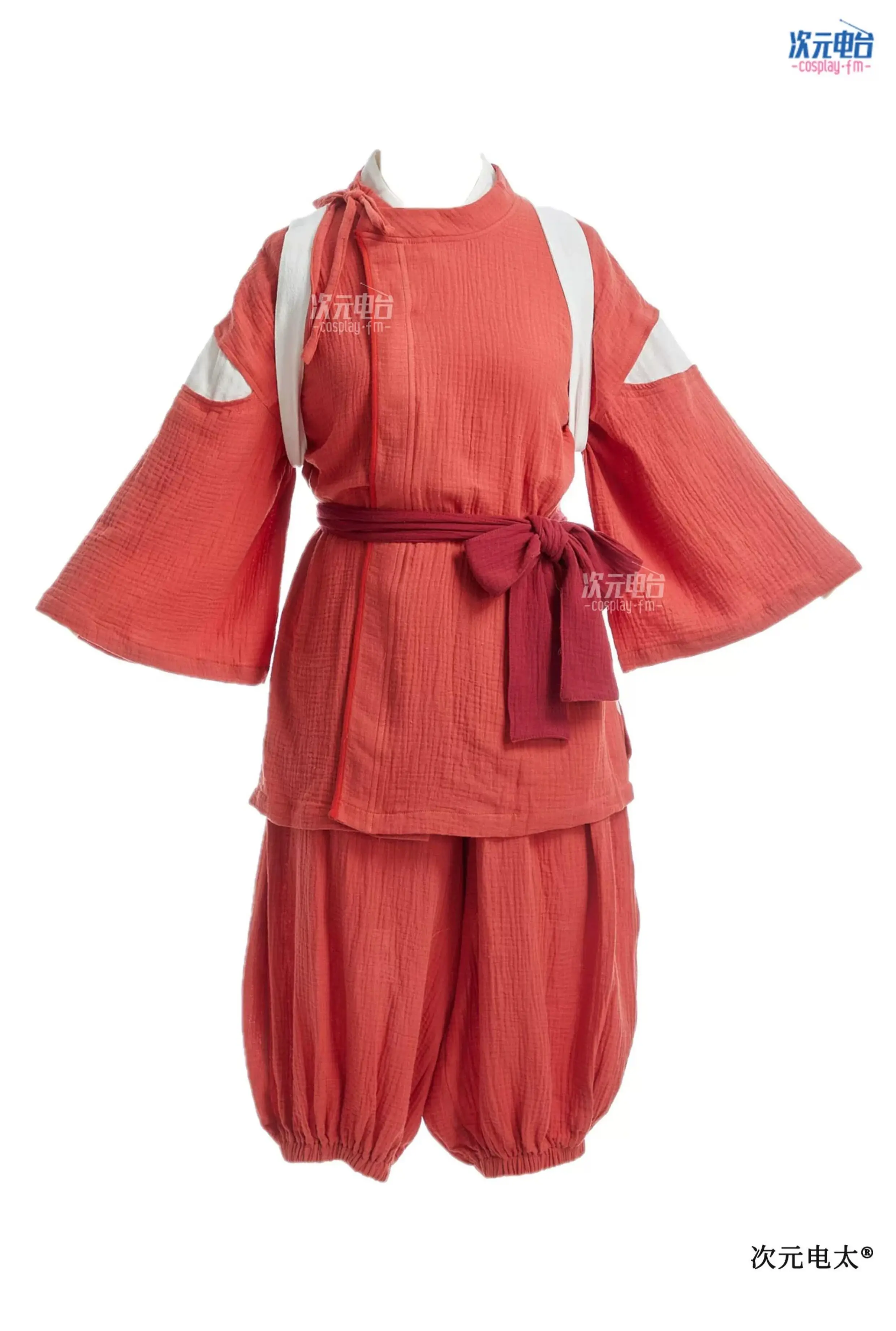 Spirited Away Chihiro Cosplay Costume Women's Texture Fabric Halloween Carnival Party Suit
