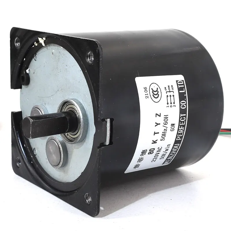 Imagem -05 - Ímã Permanente Síncrono Motor Motor de Engrenagem de Baixa Velocidade cw Ccw 80ktyz 60w 220v ac 2.5 Rpm Rpm 10rpm 15 Rpm 20 Rpm 30 Rpm 50 Rpm 60 Rpm