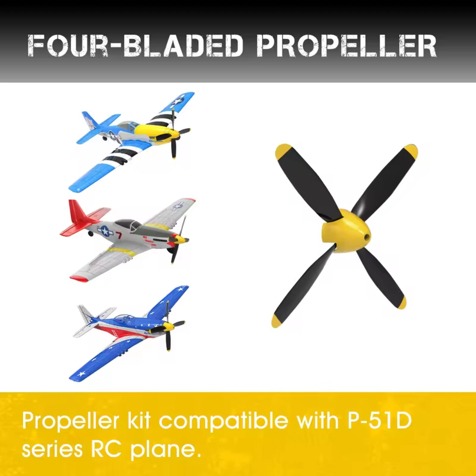 Volantex New 4 Blades Propeller，Saver and Adapter Spare Parts，for 400mm 761-5V2 761-8V2 761-9 761-11 761-12 761-13 RC Plane