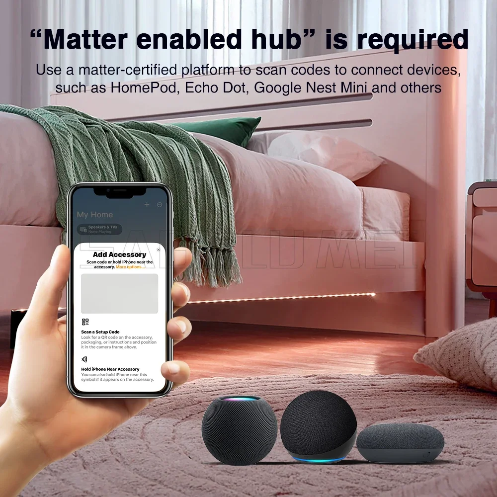 Matter Over WiFi LED قطاع ضوء RGBCCT Led سائق التطبيق الذكي التحكم الصوتي المادة تحكم GL-C-218M Homekit Smartthing home #4