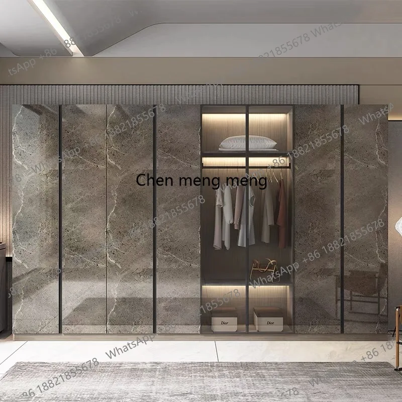 Luxury Modern Simple Wardrobes Cloakroom Nordic Glass Door Cabinet Closet Bedroom Assembly  Guarda Roupas Bedroom