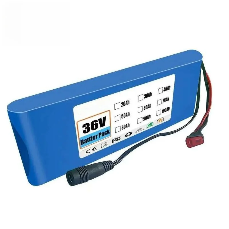 حزمة بطارية ليثيوم 36 فولت 20 أمبير 10S1P 18650 للدراجة الإلكترونية/سكوتر كهربائي قابل لإعادة الشحن طاقة ليثيوم أيون مع حماية من الشحن الزائد BMS