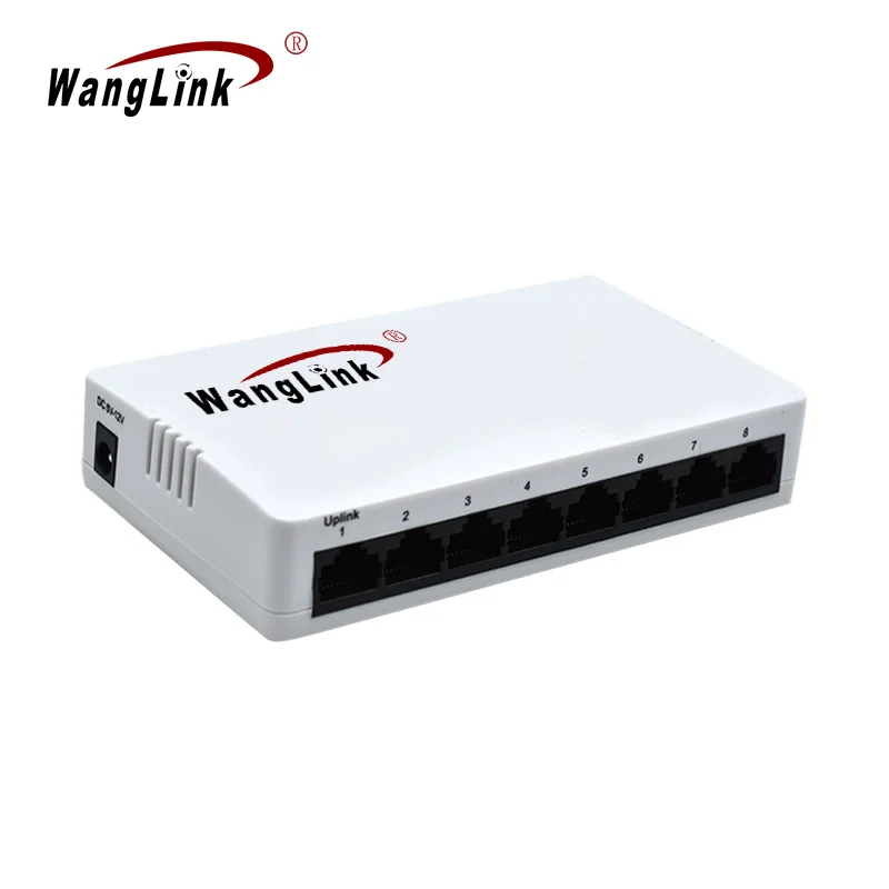 Wanglink-conmutador de red de concentrador no gestionado, 10/100M, trillón de 8 puertos Ethernet, carcasa de plástico