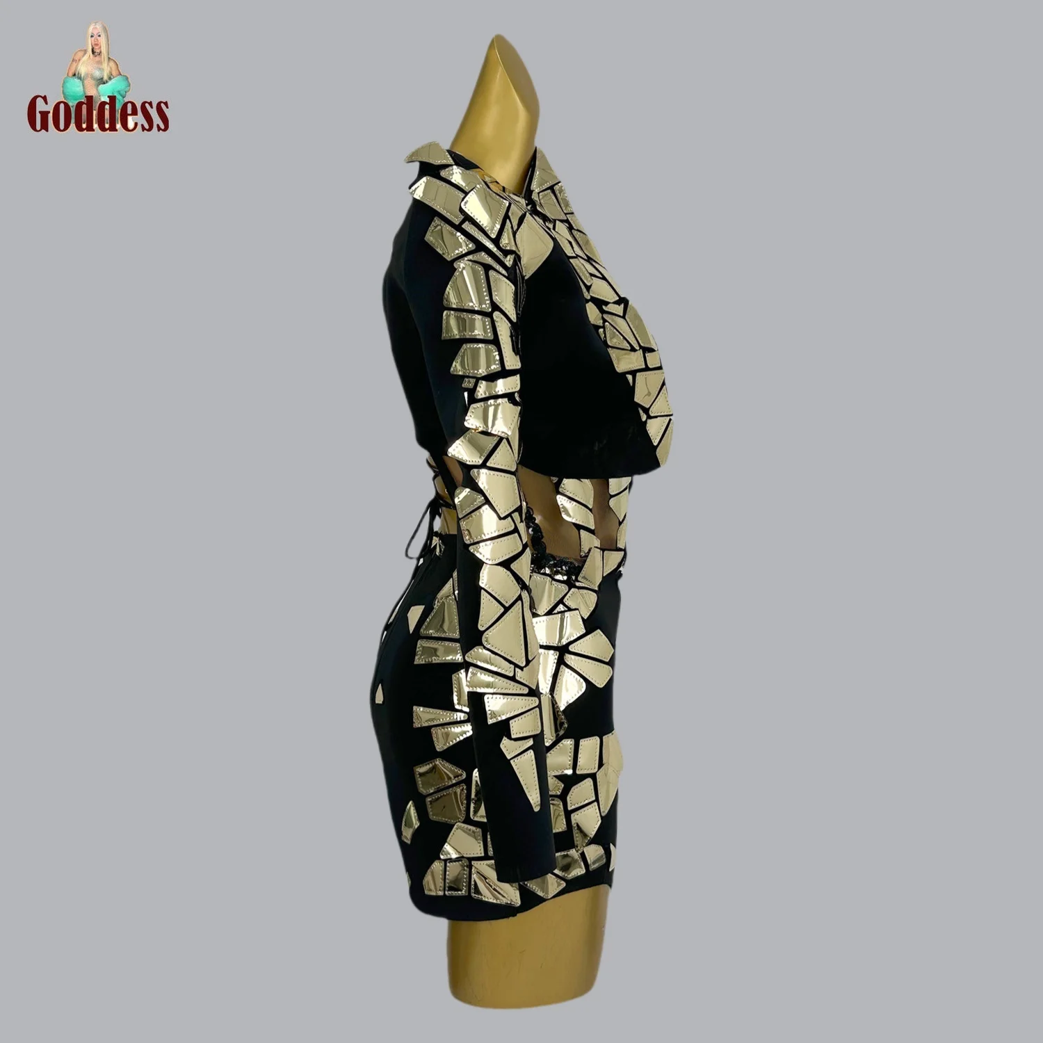 

Birthday Party Suit Stage Performance Dress Up Crop Tops Mini Skirt with Jacket 3Pieces Bodycon Photograph Wear Dance Troupe Set