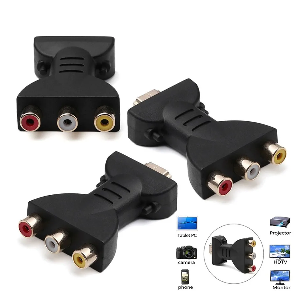 HD 1080P RCA AV To HDMI-compatible Adapter Converter For HDMI to AV converter 3RCA  Adapter Connector