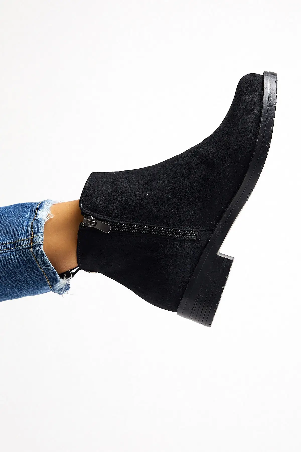 Sepatu Boots Wanita Kulit Hitam