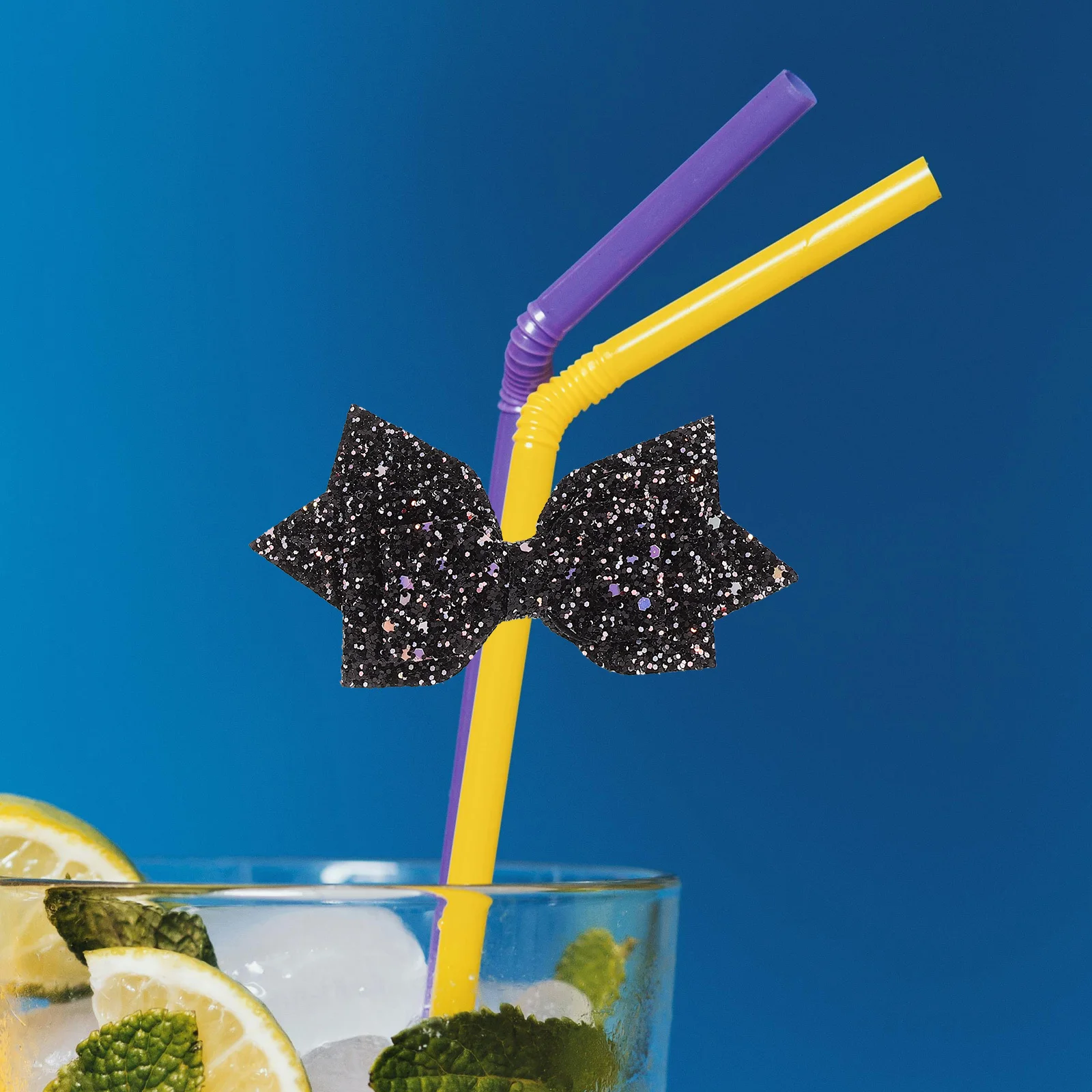 

4Pcs Artificial Straw Topper Bow Knot Decoration for Straws Reusable Drinking Straw Adorn Tumbler Accessory Lovely Tip