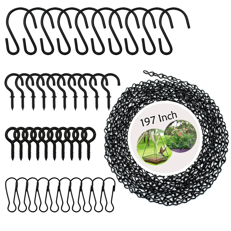 

156-inch Black Crochet Hooks Sheep's Eye Screw Question Mark Crochet Basket Hooks Set Is A Craft Decorative Hook