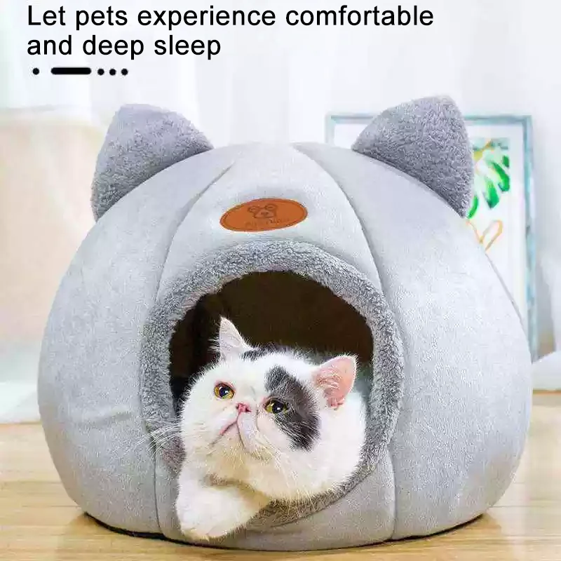 Cat Litter Semi-closed Warm Dog Kennel Fall and Winter Padded Deep Sleep Pet Kennel Hot Sale Kitten Litter Cat House