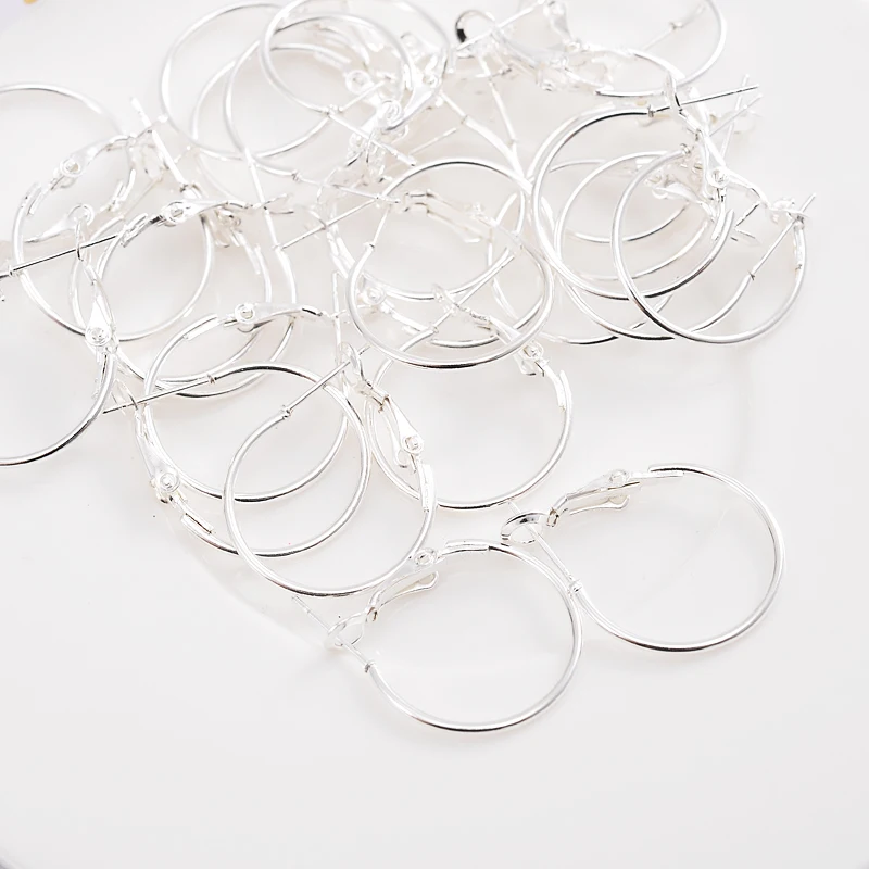 Ganchos para Pendientes chapados en oro, accesorios para la fabricación de joyas, 10-30 unidades