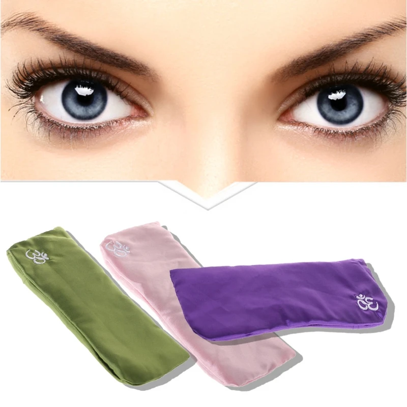 Yoga Eye Pillow Silk Cassia Seed Lavender Relaxation Mask