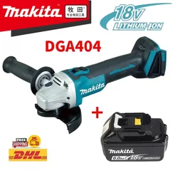 18V Makita 125/100Mm Dga404 Borstelloze Lithium Elektrische Haakse Slijper Oplaadbare Snijmachine High Power Polijstmachine