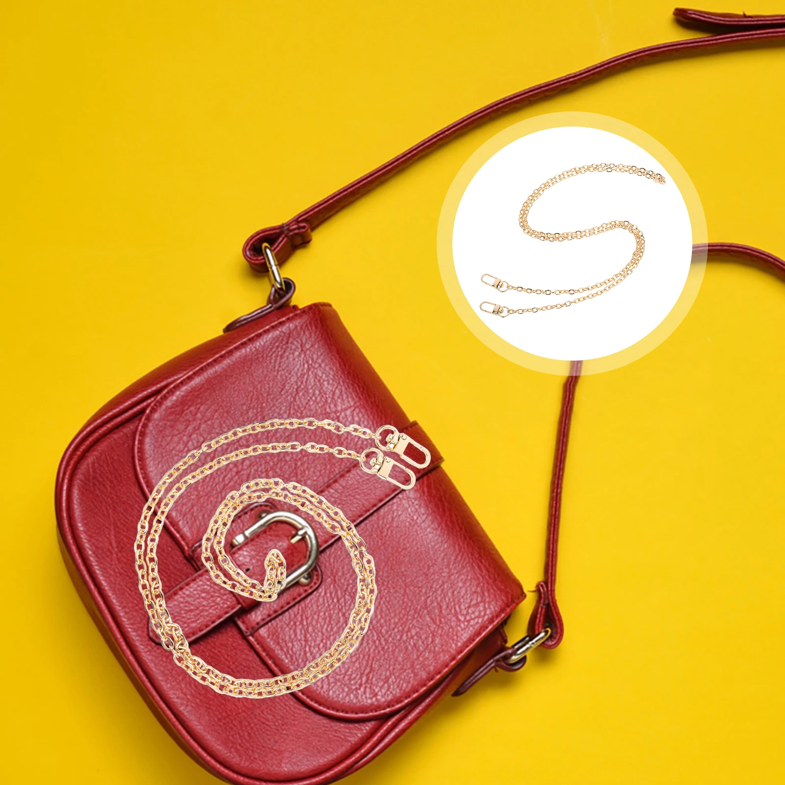 

Women'S Metal Replacement For Handbags Shoulder Bags Light Golden Versatile Removable Bag Accessories Replacement Strap Purse