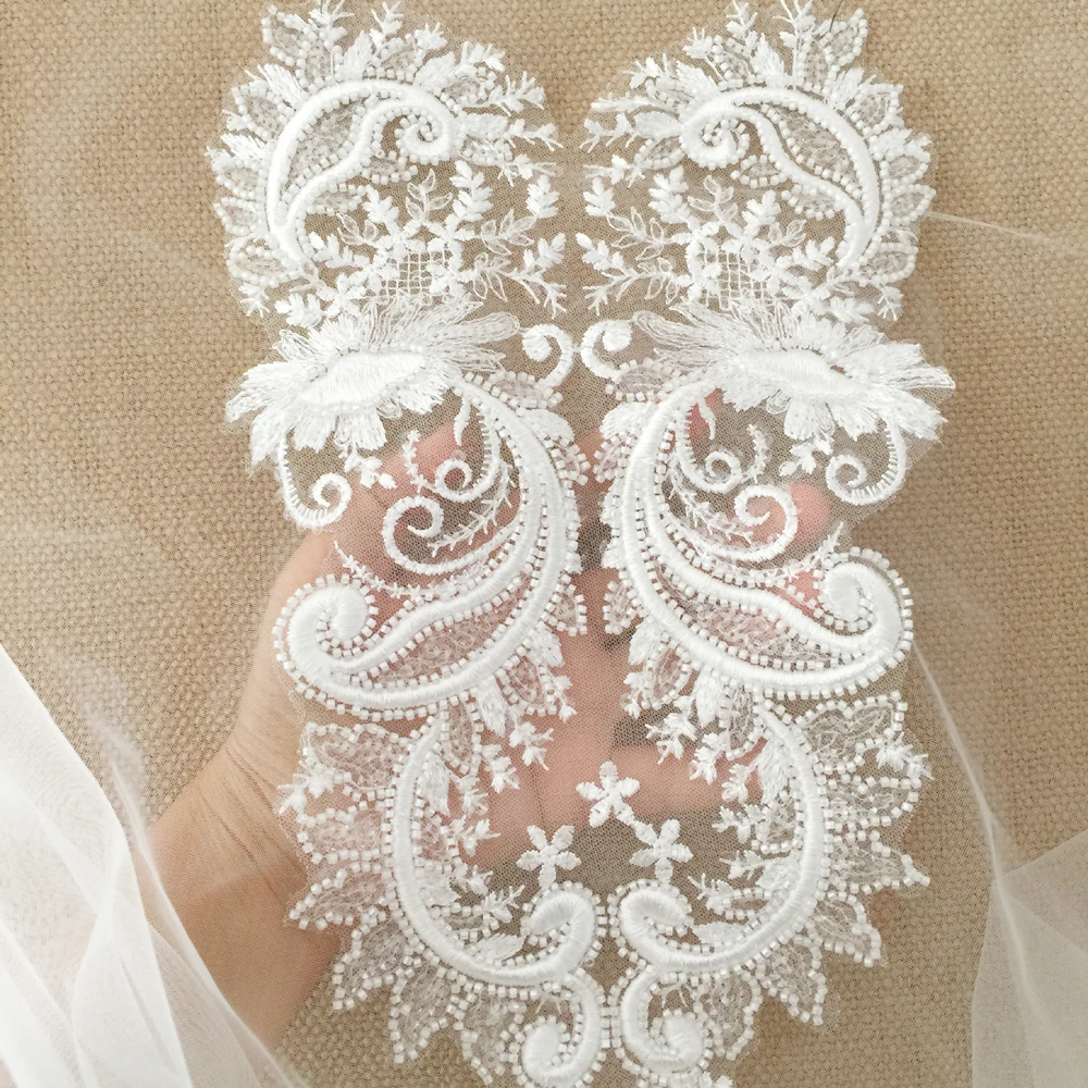 1 Piece Handmade Rhinestone Crystal Appliques Sew On Wedding Dress Patch Decoration Accessories