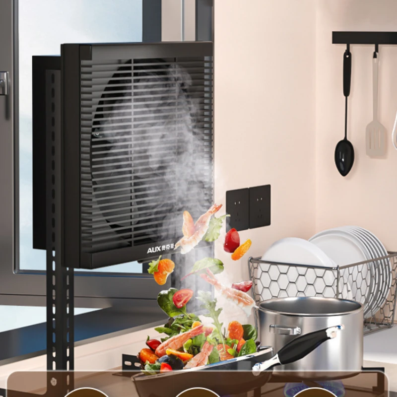 

Strong Suction Free Installation of Vertical Exhaust Fan Household Kitchen Mobile Free Adjustment Barbecue Range Hood