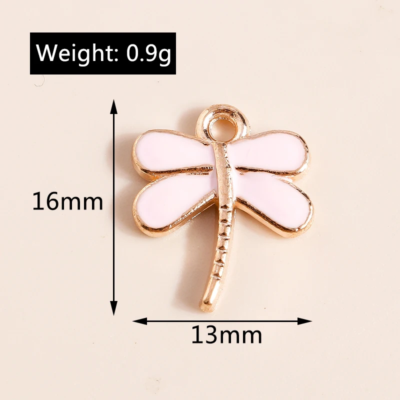 Leslie 10 Stück süße Mini-Insekten-Libellen-Charms für Tropfen-Ohrringe, Halsketten, DIY-Armband, Anhänger, Schmuckherstellung, Zubehör – Detail 10