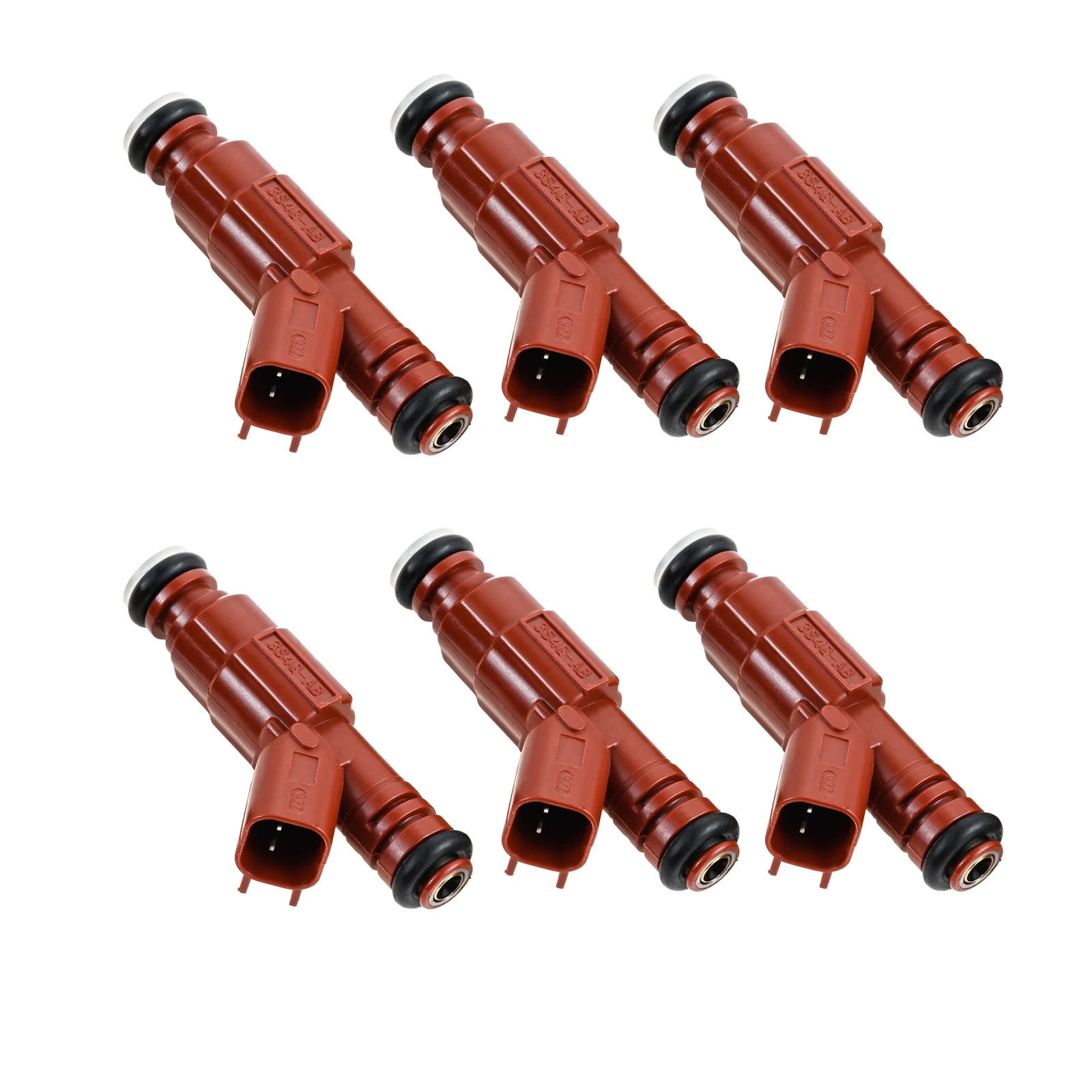 6pcs 0280156161 Fuel Injectors For Ford Escape Mustang Windstar Jeep Cherokee Liberty Wrangler Dodge Dakota Ram 1500 2500 Van