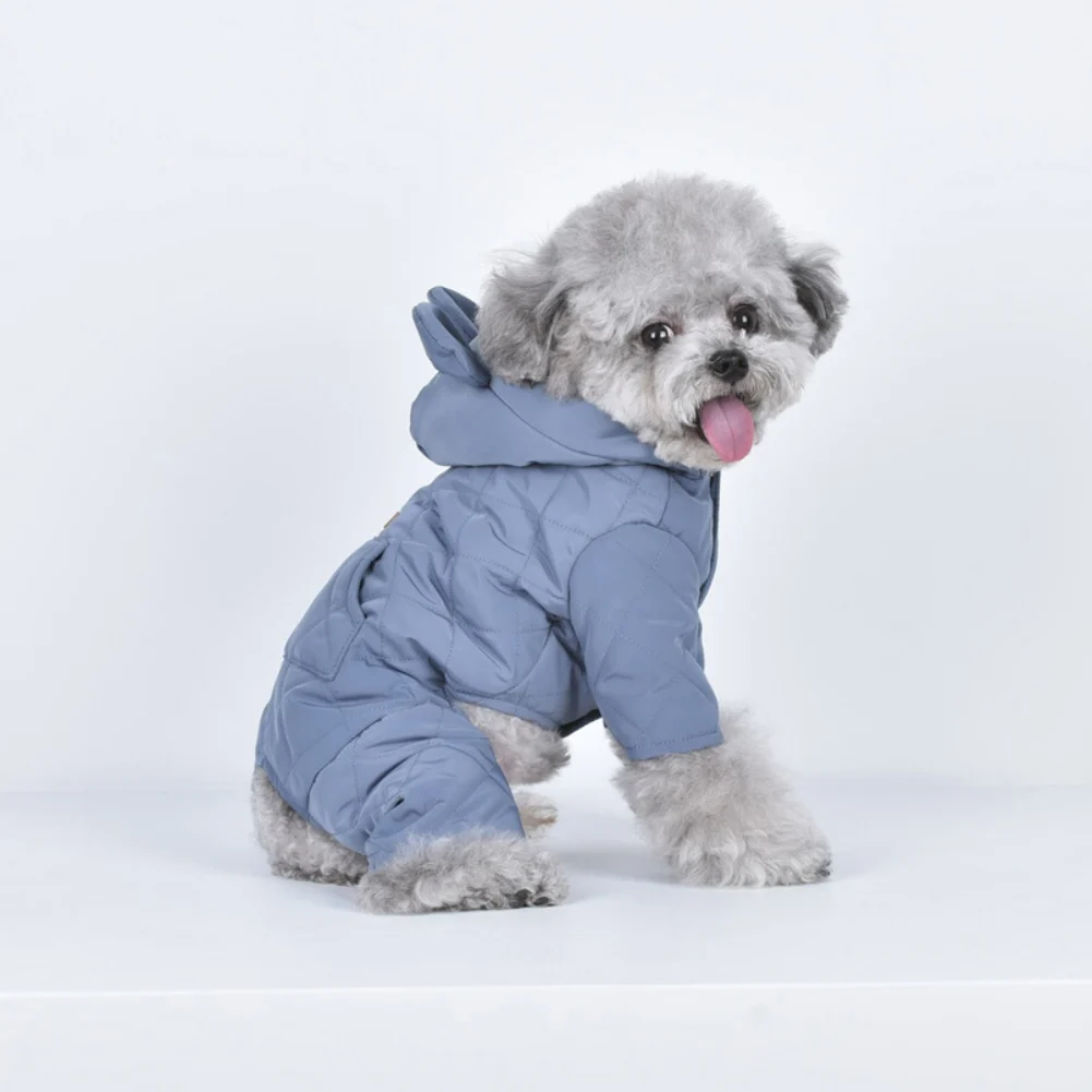 Winter Pet Hoodies Cute Cotton Coat Dog Clothes Super Warm Jumpsuit For Puppy Small Dogs Chihuahua Doggie Jacket Jumpsuit