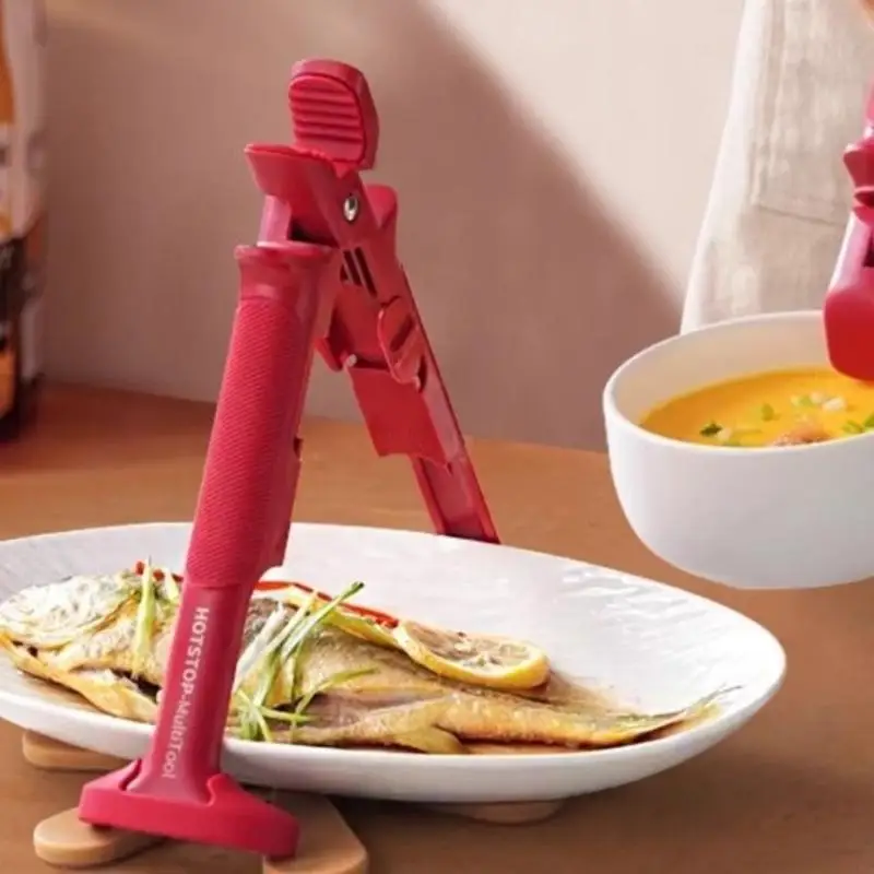 Anti-scald Clip Silicone Kitchen Anti Scald Plate Bowl Dish Pot Holder Anti-hot Clip Lifter Kitchen Accessories Gadget