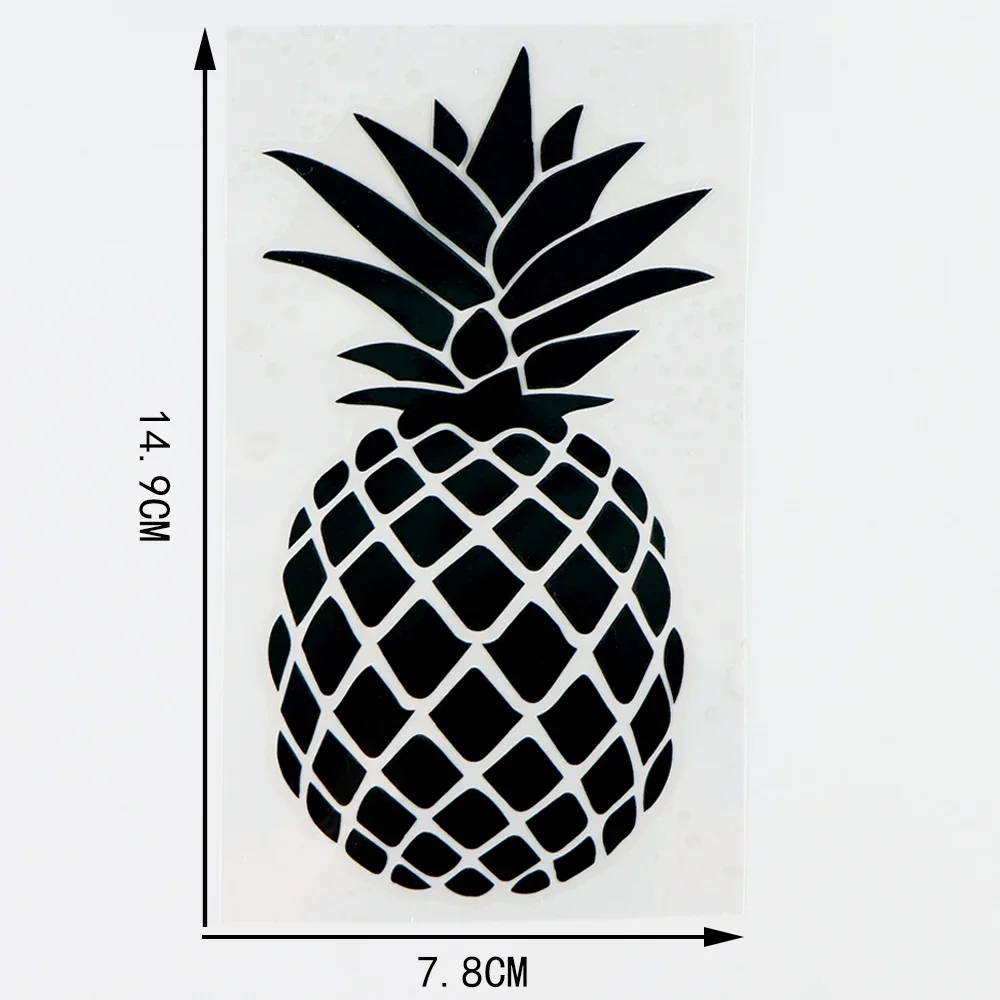 7.8 × 14.9CM Car Sticker Vinyl Car Window Bumper Fresh Fruit Pineapple Black/Silver Summer