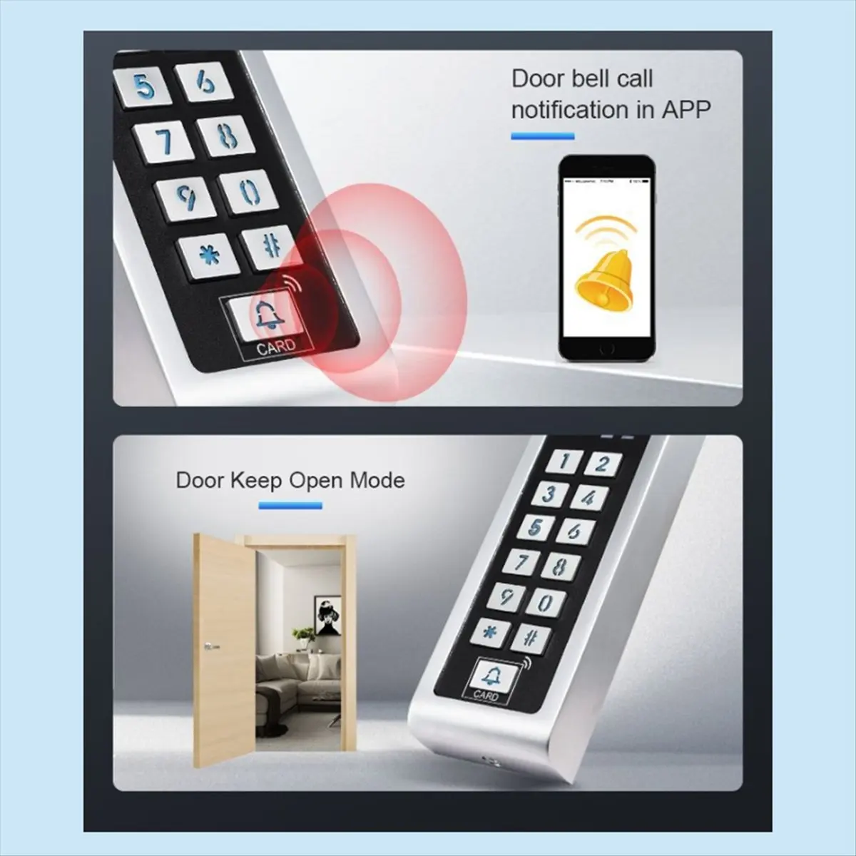 

A89X WIFI Keypad for Access Control with Tuya App Remote Unlock IP66 Waterproof RFID EM Card 10000user Interlock Low Power
