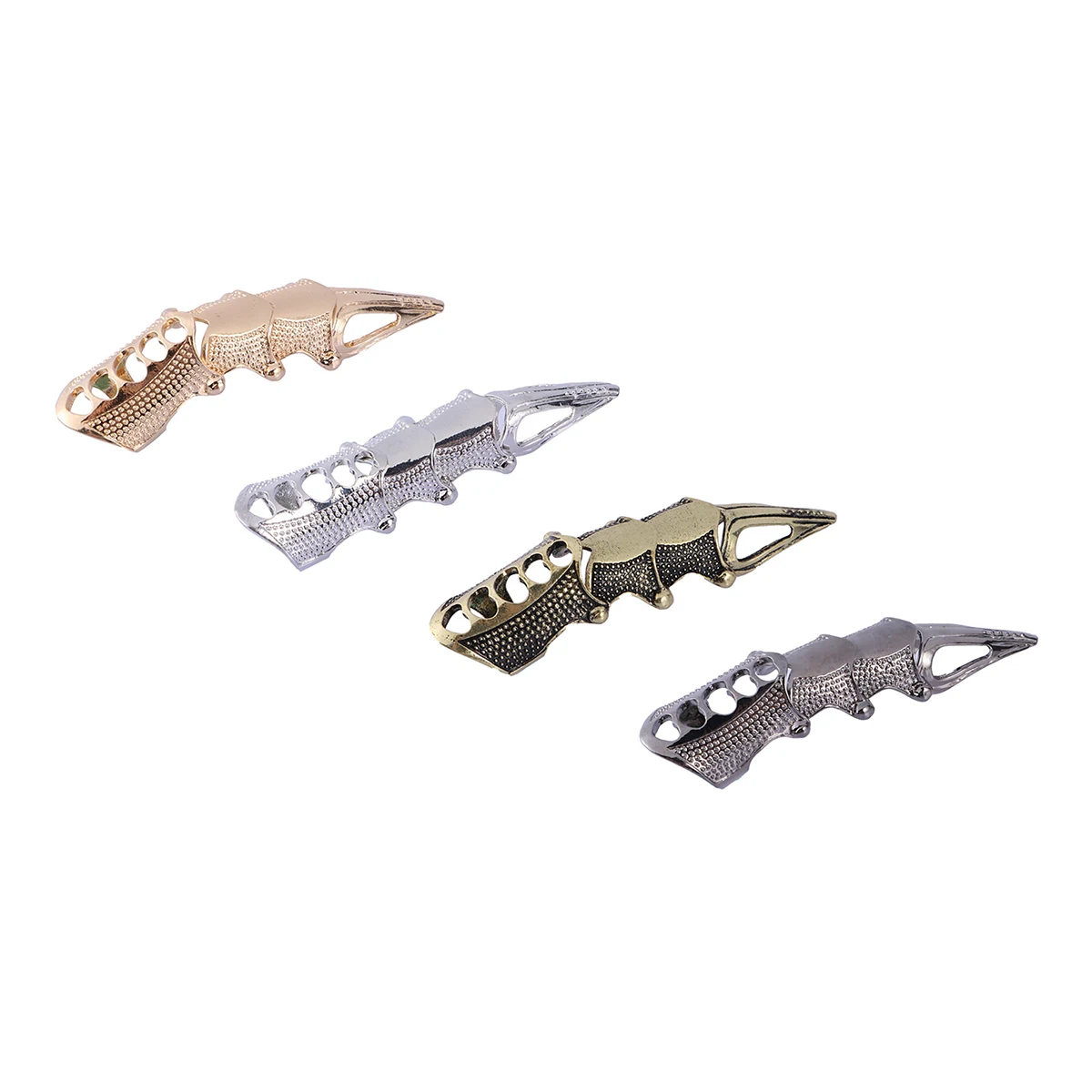 

Punk Style Finger Ring Women Vintage Spiky Joint Ring Halloween Accessory Golden Unique Statement Jewelry Gift Anniversary