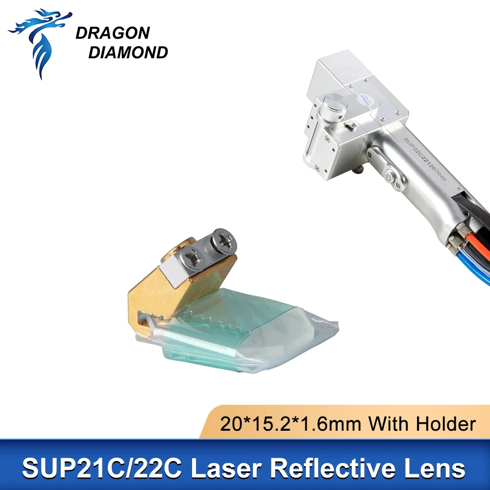 Imagem -05 - Laser Reflective Lens com Suporte Fibra Laser Soldador Máquina de Limpeza Gun Cabeça para Cqwy Sup21c e 22c 20*15.2*1.6 mm