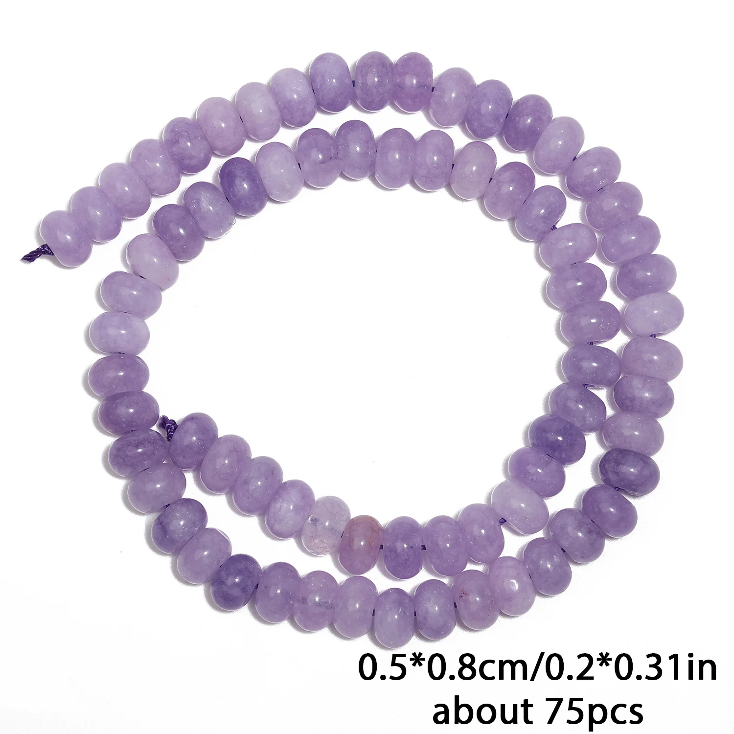 Natursteine Rondelle Spacer Perlen 5x8mm Gelb Grün Jade Flache Runde Perlen für Armbänder Perlen Schmuckherstellung Zubehör – Detail 37