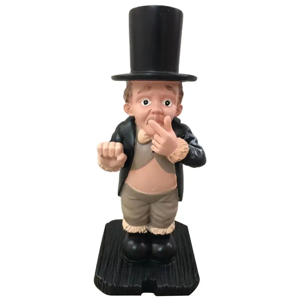 Sturdy  Resin Ornament Resin Butler Shape Roll Paper Holder Figurine Cute Anti-deform Sculpture Statue for Washroom