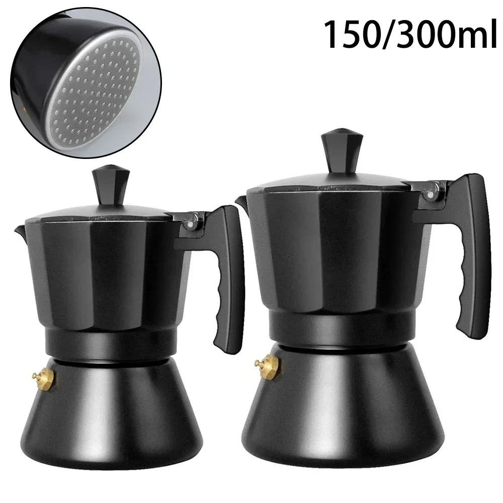150/300ml para alumínio moka espresso cafeteira mocha cafeteira percolador para fogão cafe cafetera barista cocina 1 peça