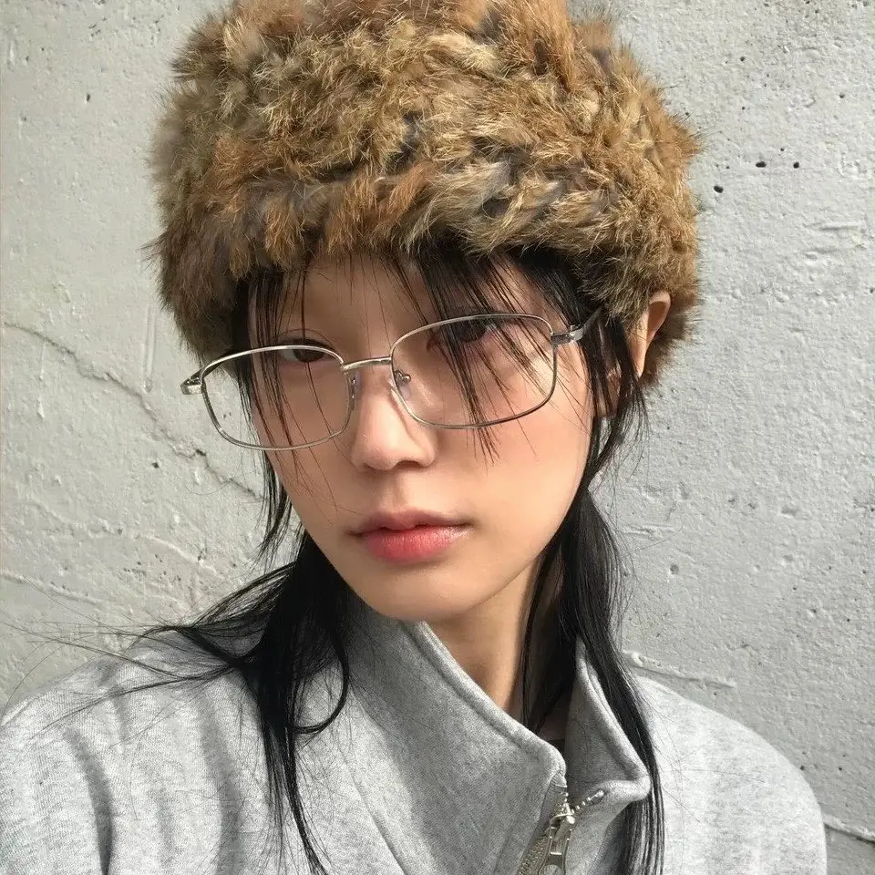 

Winter Real Rabbit Fur Thicken Fluffy Wide-brim Headband Plush Solid Elastic Hair Band Outdoor Windproof Ear Warmer Head Cover